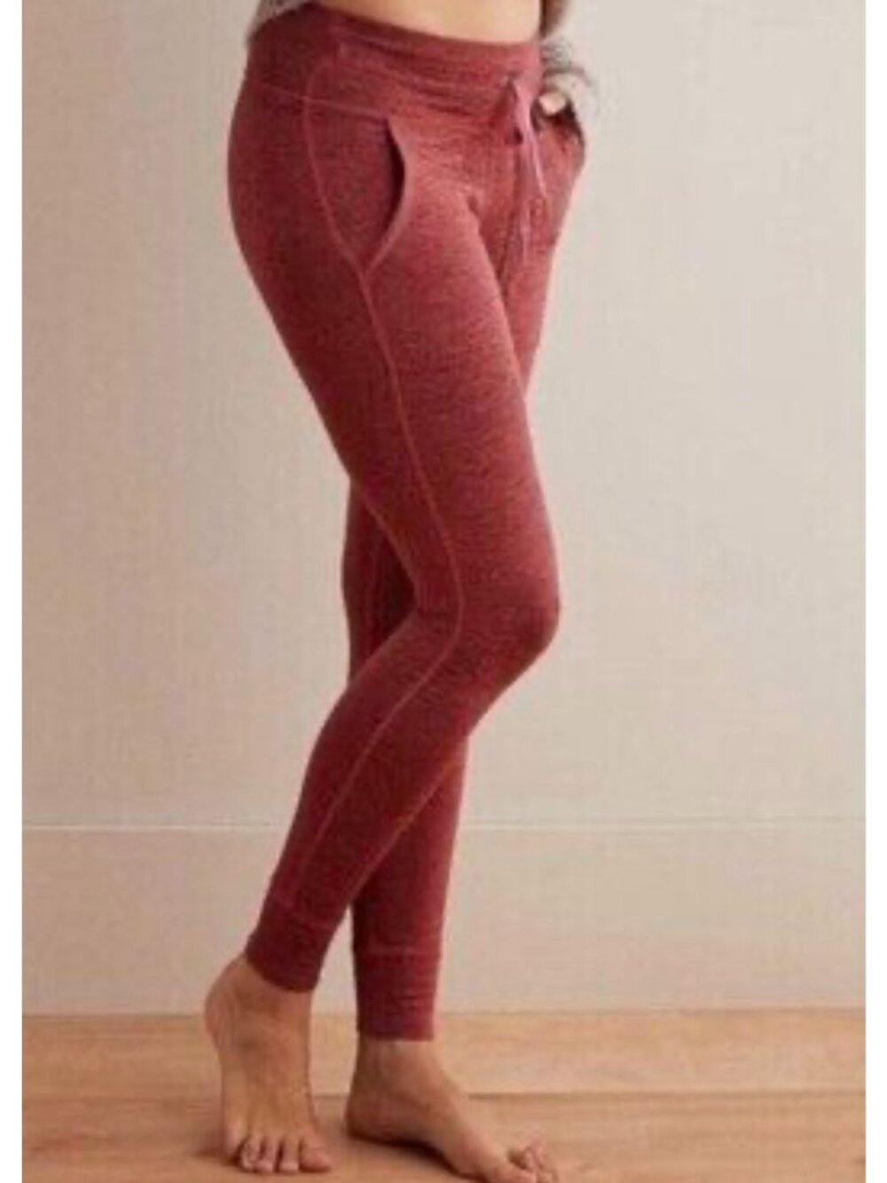 AERIE Offline Dark Heather Red The Hugger Mid-Rise Waist Women's Jogger Size XS